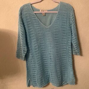 Frad Thomas Knitted V- Neck Short Sleeve Size L